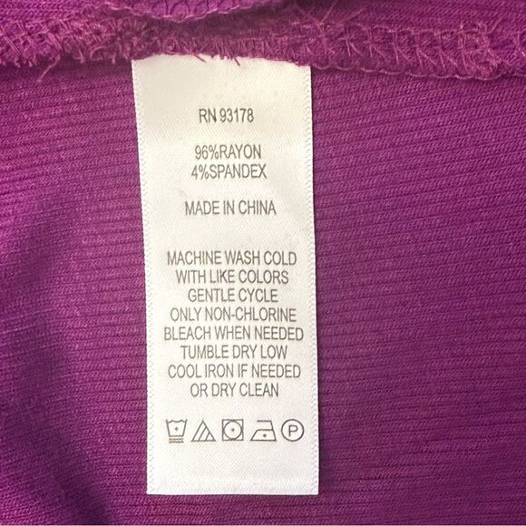 Laurie Felt Heather Purple Ribbed Oversized Relaxed Pullover Top Size Small - Picture 6 of 8